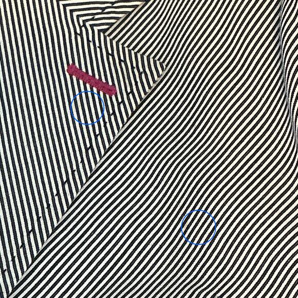 Marc Ecko Black Pinstriped Single Breast Lined Blazer Jacket Mens Large - Picture 5 of 16